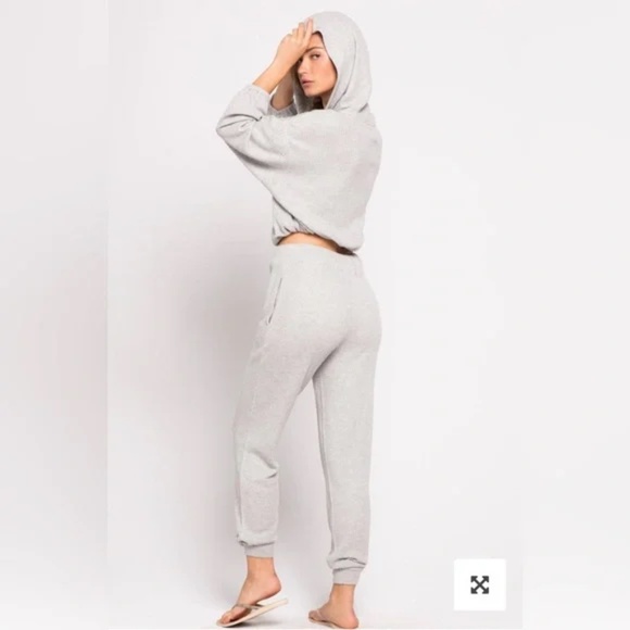 L*Space Venice Beach waffle knit cropped hoodie (size M/L) NWT - Picture 6 of 15